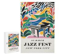 Jigsaws 1000 PCS for Adults Summer Jazz Fest NYC Adult Jigsaw Puzzle Brain Teaser Game A Work of Art Fun at Home Activities, 1000 PCS
