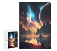 Jigsaws 1000 PCS for Adults Symmetry Planets Landscape Jigsaws for Adults Toy Wall Decor Birthday Present Unique Birthday And Xmas Gifts 1000 PCS