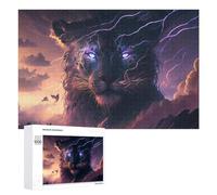 Jigsaws 1000 PCS for Adults Thundering Tiger Majesty Jigsaw Puzzle Brain Teaser Game Presents for Women Fun Activities at Home 1000 PCS