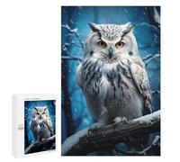 Jigsaws 1000 PCS for Adults White Owl And Snow Jigsaws for Adults Toy Wall Decor Birthday Present Unique Birthday And Xmas Gifts 1000 PCS