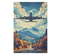 Jigsaws 1000 PCS for Teenagerss A380 Plane Illustration Jigsaw for Adults Brain Teaser Game Analysis And Logic Gifts for Friends And Family 1000 PCS