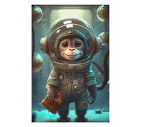Jigsaws 1000 PCS for Teenagerss Astronaut Space Monkey Ape Jigsaw for Adults Brain Teaser Game Analysis And Logic Gifts for Friends And Family 1000 PCS