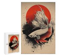 Jigsaws 1000 PCS for Teenagerss Betta Fish Poster Jigsaw Puzzle Brain Teaser Game Stress Reliever Challenging To Complete 1000 PCS