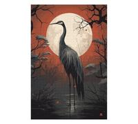 Jigsaws 1000 PCS for Teenagerss Black Stork Vector Jigsaw for Adults Brain Teaser Game Analysis And Logic Gifts for Friends And Family 1000 PCS