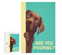 Jigsaws 1000 PCS for Teenagerss Brown Labrador Pooping Jigsaw Puzzle Brain Teaser Game Stress Reliever Challenging To Complete 1000 PCS