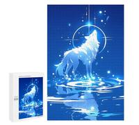 Jigsaws 1000 PCS for Teenagerss Celestial Wolf Jigsaw Puzzle Brain Teaser Game Stress Reliever Challenging To Complete 1000 PCS