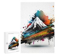 Jigsaws 1000 PCS for Teenagerss Colorful Mountain Abstract Art Jigsaws for Adults Brain Teaser Game Birthday Present Challenging To Complete 1000 PCS