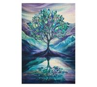 Jigsaws 1000 PCS for Teenagerss Crystal Tree Reflection Jigsaw for Adults Brain Teaser Game Analysis And Logic Gifts for Friends And Family 1000 PCS