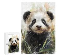 Jigsaws 1000 PCS for Teenagerss Cute Panda Cub Watercolor Puzzles for Adults Hands-on Game Birthday Present Birthday Present, Gifts, 1000 PCS
