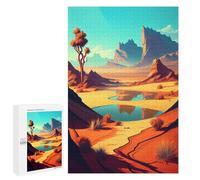 Jigsaws 1000 PCS for Teenagerss Desert Oasis Reflection Jigsaws for Adults Brain Teaser Game Birthday Present Challenging To Complete 1000 PCS