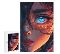 Jigsaws 1000 PCS for Teenagerss Enchanted Gaze A Digital Art Portrait Jigsaws for Adults Brain Teaser Game Birthday Present Challenging To Complete 1000 PCS