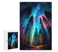 Jigsaws 1000 PCS for Teenagerss Galactic Forest Glow -2 Jigsaws for Adults Brain Teaser Game Birthday Present Challenging To Complete 1000 PCS