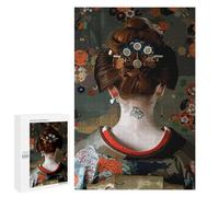 Jigsaws 1000 PCS for Teenagerss Geisha Back View with Floral Kimono Puzzles for Adults Hands-on Game Birthday Present Birthday Present, Gifts, 1000 PCS