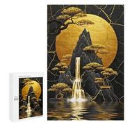Jigsaws 1000 PCS for Teenagerss Golden Waterfall And Bonsai Trees Puzzles for Adults Hands-on Game Birthday Present Birthday Present, Gifts, 1000 PCS