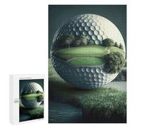 Jigsaws 1000 PCS for Teenagerss Golf Ball with Green Puzzles for Adults Hands-on Game Birthday Present Birthday Present, Gifts, 1000 PCS