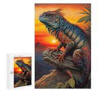 Jigsaws 1000 PCS for Teenagerss Iguana in Sunset Puzzles for Adults Hands-on Game Birthday Present Birthday Present, Gifts, 1000 PCS