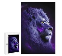 Jigsaws 1000 PCS for Teenagerss Lion Purple Jigsaw Puzzle Brain Teaser Game Stress Reliever Challenging To Complete 1000 PCS