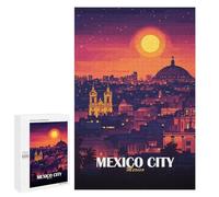 Jigsaws 1000 PCS for Teenagerss Mexico City Skyline at Sunset Puzzles for Adults Hands-on Game Birthday Present Birthday Present, Gifts, 1000 PCS