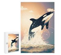 Jigsaws 1000 PCS for Teenagerss Orcas Can Fly II Jigsaw Puzzle Brain Teaser Game Stress Reliever Challenging To Complete 1000 PCS