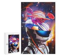 Jigsaws 1000 PCS for Teenagerss Planetary Astronaut Helmet -1 Jigsaws for Adults Brain Teaser Game Birthday Present Challenging To Complete 1000 PCS