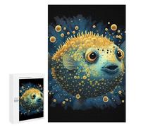 Jigsaws 1000 PCS for Teenagerss Pufferfish Fish Animal Puzzles for Adults Hands-on Game Birthday Present Birthday Present, Gifts, 1000 PCS