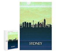 Jigsaws 1000 PCS for Teenagerss Sydney City Skyline Jigsaw Puzzle Brain Teaser Game Stress Reliever Challenging To Complete 1000 PCS