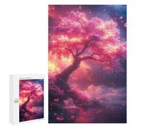 Jigsaws 1000 PCS for Teenagerss The Pink Cherry Blossom Jigsaw Puzzle Brain Teaser Game Stress Reliever Challenging To Complete 1000 PCS