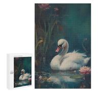 Jigsaws 1000 PCS for Teenagerss White Swan in Pond Puzzles for Adults Hands-on Game Birthday Present Birthday Present, Gifts, 1000 PCS