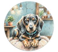 Jigsaws 1000 Piece 1000pcs (67.5x67.5cm) Toy for Kid Dobie Dog Challenging & Educational Art Animal Cute Pets Family Game Cardboard Challenge