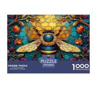 Jigsaws 1000 Piece Cute Little Bee - Artistic Insects A Funny And Artistic Puzzle Classic Educational Games Puzzles 38x26cm/1000pcs