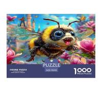 Jigsaws 1000 Piece Cute Little Bee - Artistic Insects A Funny And Artistic Puzzle Gifts for Children Boys Girls Puzzles 70x50cm/1000pcs