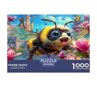 Jigsaws 1000 Piece Cute Little Bee - Artistic Insects for Adults Or Families Educational Games Puzzles 38x26cm/1000pcs