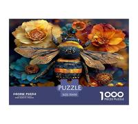 Jigsaws 1000 Piece Cute Little Bee - Artistic Insects Impossible Educational Games for Adults Or Families Puzzles 70x50cm/1000pcs