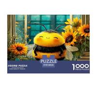 Jigsaws 1000 Piece Cute Little Bee - Artistic Insects Impossible Educational Games Gifts for Children Boys Girls Puzzles 38x26cm/1000pcs