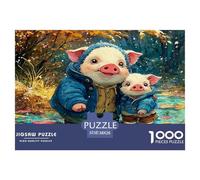 Jigsaws 1000 Piece Cute Little Pig - Artistic Farmhouse Animals A Funny And Artistic Puzzle Educational Games Puzzles 38x26cm/1000pcs