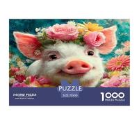 Jigsaws 1000 Piece Cute Little Pig - Artistic Farmhouse Animals Classic Educational Games A Funny And Artistic Puzzle Puzzles 70x50cm/1000pcs