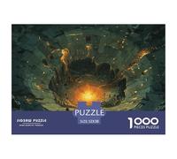 Jigsaws 1000 Piece Demon Prison - Art Architecture Gifts for Children Boys Girls for Adults Puzzles 52x38cm/1000pcs