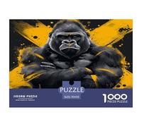 Jigsaws 1000 Piece Die Gorilla - Artistic Wildlife A Funny And Artistic Puzzle Classic Educational Games Puzzles 70x50cm/1000pcs