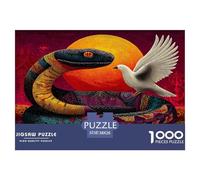 Jigsaws 1000 Piece Snake - Artistic Animals Classic Educational Games for Families Puzzles 38x26cm/1000pcs