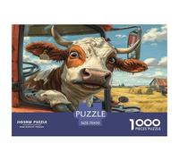 Jigsaws 1000 Piece Tractor - Art Farm A Funny And Artistic Puzzle Impossible Challenging Puzzles 70x50cm/1000pcs
