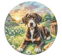 Jigsaws 1000 Pieces 1000pcs (67.5x67.5cm) Toy for Kid Dobie Dog Challenging & Educational Art Animal Cute Pets Family Game Cardboard Challenge