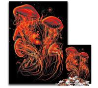 Jigsaws 1000 Pieces for Adults A Beautiful Delusion - Portrait Painting with Jellyfi ..._150356b Wooden Jigsaw Interactive Family Game, Brain Challenge, Educational Toy 1000 PCS