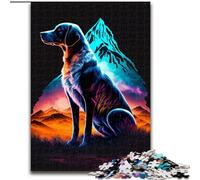 Jigsaws 1000 Pieces for Adults A Colorful Labrador Dog Wooden Jigsaw for Teenagers & Teens, Ideal Birthday size 50x75cm