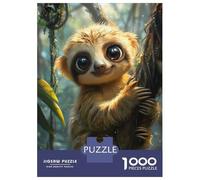 Jigsaws 1000 Pieces for Adults A Cute Cartoon Sloth Puzzles for Adults Brain Teaser Game Stress Reliever Unique Birthday And Xmas Gifts 52x38cm/1000pcs