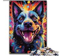 Jigsaws 1000 Pieces for Adults A Happy Naughty Dog Puzzles for Adults size 50x75cm Perfect for Family Gatherings, Birthdays, Holidays