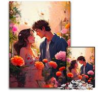 Jigsaws 1000 Pieces for Adults A Love Story in Petals Challenging Puzzles Perfect for Family Fun Party Games Birthday Party Favors 1000 PCS(38x26cm)