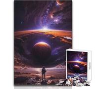 Jigsaws 1000 Pieces for Adults A Man Lost in The Cosmos Educational Game Learning Educational Gift For Birthdays Size 38x26cm