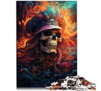 Jigsaws 1000 Pieces for Adults a skeleton pirate captain Decompressing Intellectual Educational Toy 26x38cm Challenging Game and Family Play