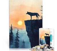 Jigsaws 1000 Pieces for Adults A wolf standing on Lernspiel-Herausforderungsspielzeug Tolle Geschenke und Spielzeuge38x26cm