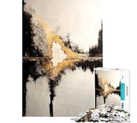 Jigsaws 1000 Pieces for Adults Abstract Burn Stress Relief Desk Play No Loose Parts When Connected Neat Gifts for Home Ornament (Size 38x26cm)